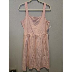 Barbour Women's Pink Eyelet Embroidered Midi Dress Size 6 Sleeveless